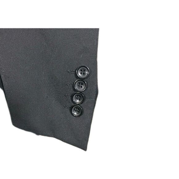 Bespoke Design Mens Blazer Jacket 52L Slim Fit Black Solid Double Vented - Picture 2 of 7